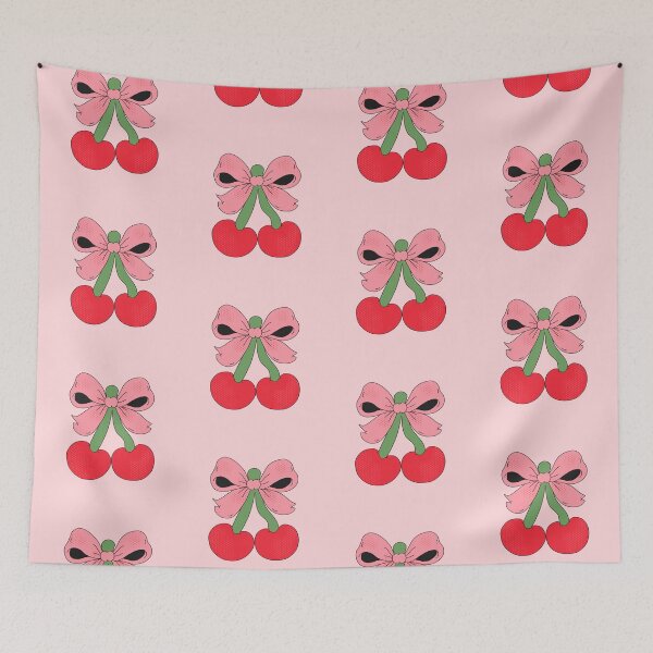 Item preview, Coquette Cherries with Bow designed and sold by yellowflowerhut.
