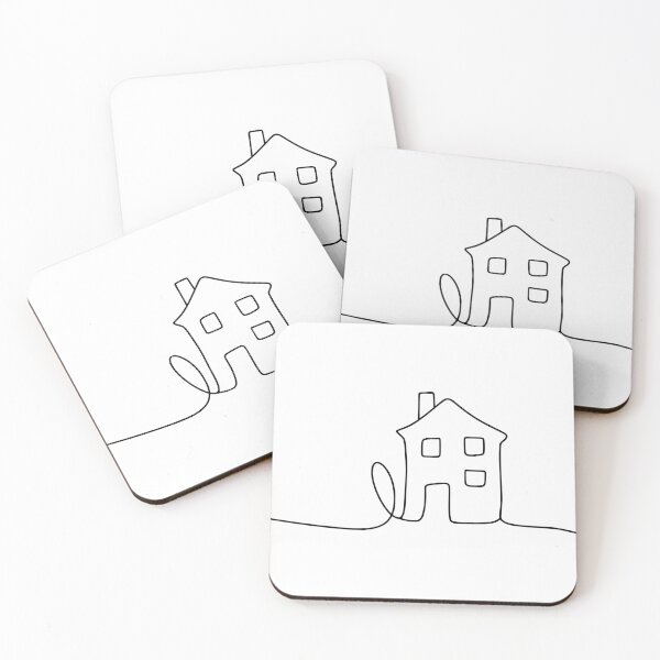 Item preview, Minimalist One Line House Art Illustration designed and sold by Vector & Vibe.