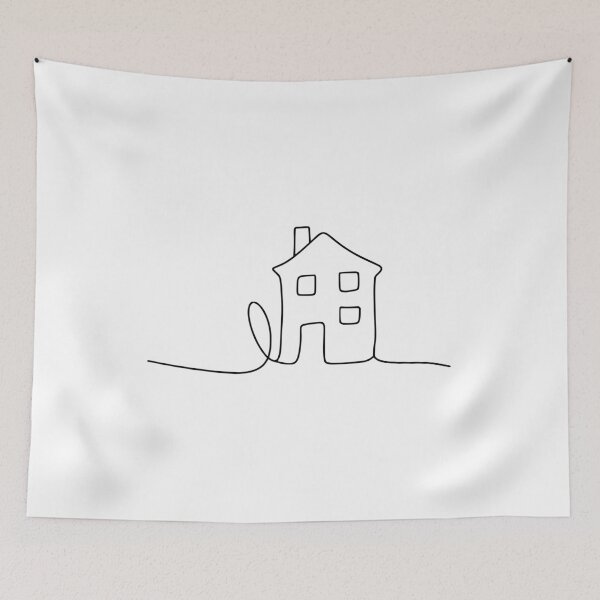 Item preview, Minimalist One Line House Art Illustration designed and sold by rrreebbiiii.