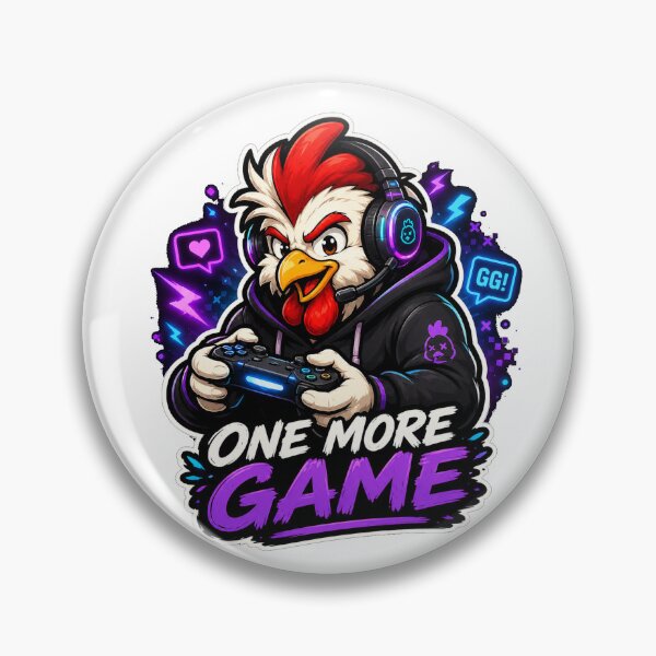 Item preview, One More Game – Gamer Coqué Gaming Chicken designed and sold by AFI-Studio.
