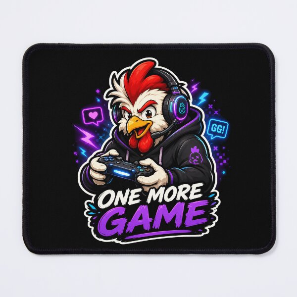 Item preview, One More Game – Gamer Coqué Gaming Chicken designed and sold by AFI-Studio.
