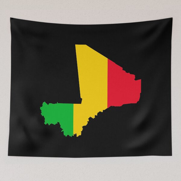 Item preview, Flag Map of Mali designed and sold by DreamBrushy.