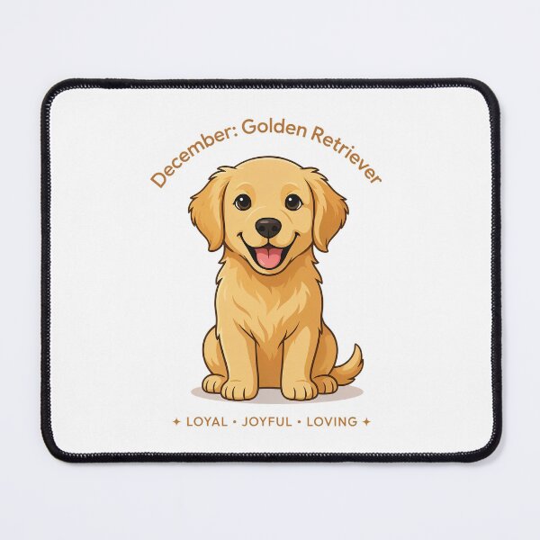 Item preview, December Golden Retriever Birthday Month Animal – Loyal Joyful Loving Gift designed and sold by Cool-cat-art.
