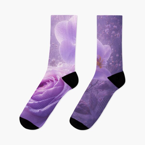 Item preview, Dreamy Purple Rose and Orchid Floral Art designed and sold by ManJiangHong.