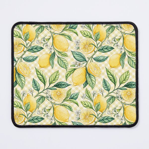 Item preview, Vintage Lemon Branch Gingham Pattern designed and sold by Petal & Pattern Co.
