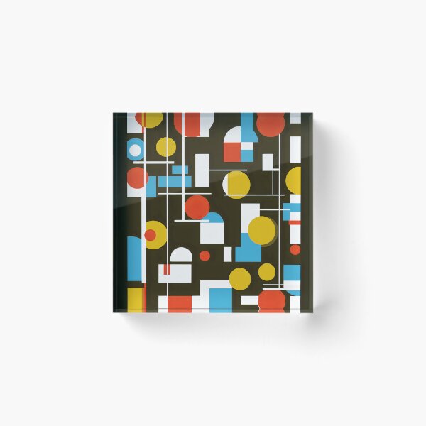 Item preview, Mid-Century Modern Bauhaus Blue, White, Red, Black Design designed and sold by DEC02.