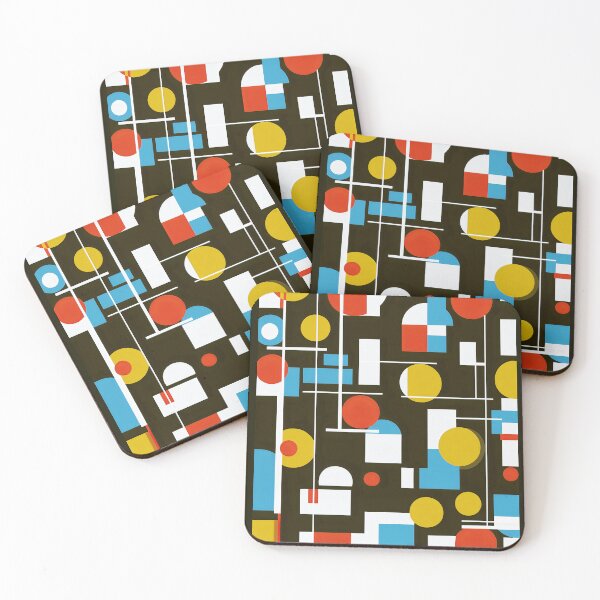 Item preview, Mid-Century Modern Bauhaus Blue, White, Red, Black Design designed and sold by DEC02.