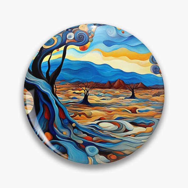 Item preview, Gnarled trees in desert designed and sold by George Hutton Hunter.