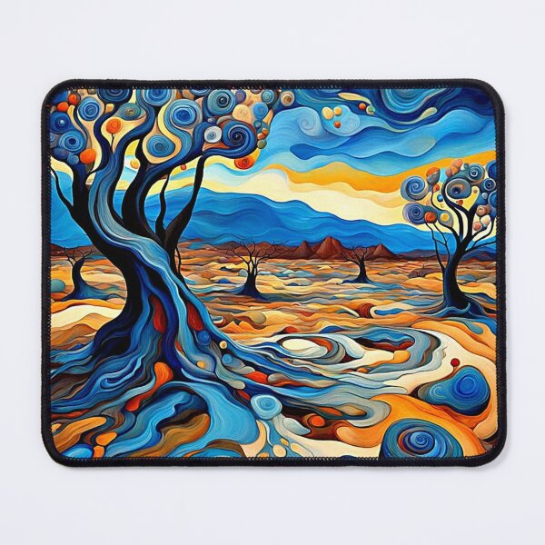 Item preview, Gnarled trees in desert designed and sold by George Hutton Hunter.