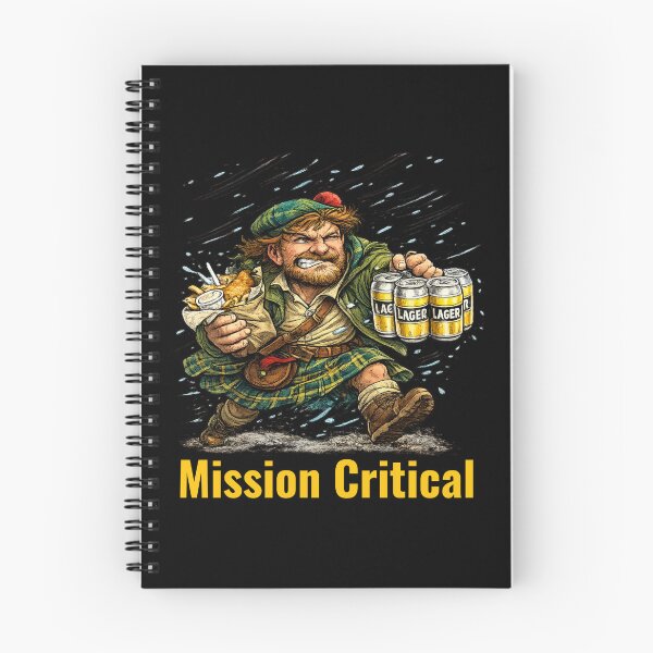 Item preview, Scotsman Battling Through a Storm With a Fish Supper and Lager - Vintage Retro designed and sold by AberDons.