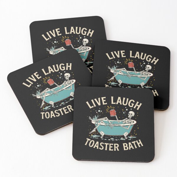 Item preview, Live Laugh Toaster Bath Dark Humor Sarcasm Funny Skeleton designed and sold by RetroMini2026.