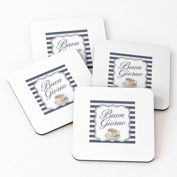 Item preview, Buon Giorno Italian Coffee Morning Greeting Vintage Cafe Design designed and sold by Backsay.