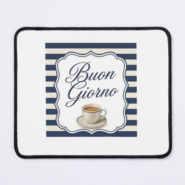 Item preview, Buon Giorno Italian Coffee Morning Greeting Vintage Cafe Design designed and sold by Backsay.
