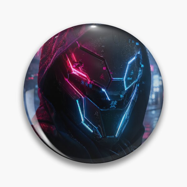 Item preview, Cyberpunk Neo-Tokyo Techwear Mask - Neon Ninja Knight designed and sold by Neo Tokio.