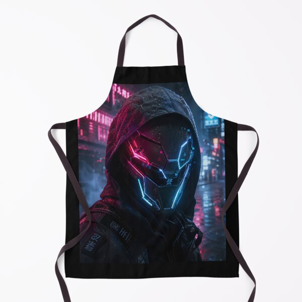 Item preview, Cyberpunk Neo-Tokyo Techwear Mask - Neon Ninja Knight designed and sold by Neo Tokio.