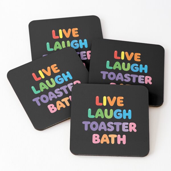 Item preview, Live Laugh Toaster Bath Dark Humor Meme Sarcastic Quote designed and sold by RetroMini2026.