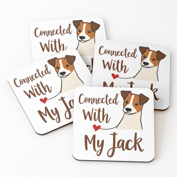 Item preview, Jack Russell Terrier with Connected With My Jack text designed and sold by Prints by Mat.