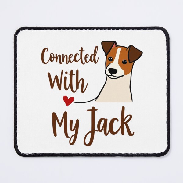 Item preview, Jack Russell Terrier with Connected With My Jack text designed and sold by Prints by Mat.