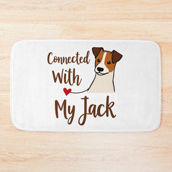 Item preview, Jack Russell Terrier with Connected With My Jack text designed and sold by Prints by Mat.