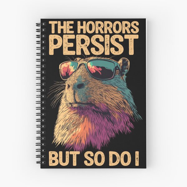 Item preview, The Horrors Persist But So Do I - Funny Retro Capybara designed and sold by legendaryskins.