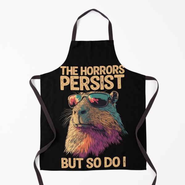 Item preview, The Horrors Persist But So Do I - Funny Retro Capybara designed and sold by legendaryskins.