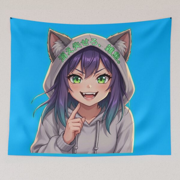 Item preview, Neoko Vex // Pure Gremlin Energy - Cyberpunk Anime Streetwear designed and sold by dragon580 // Waaa… the killer shark ran away.