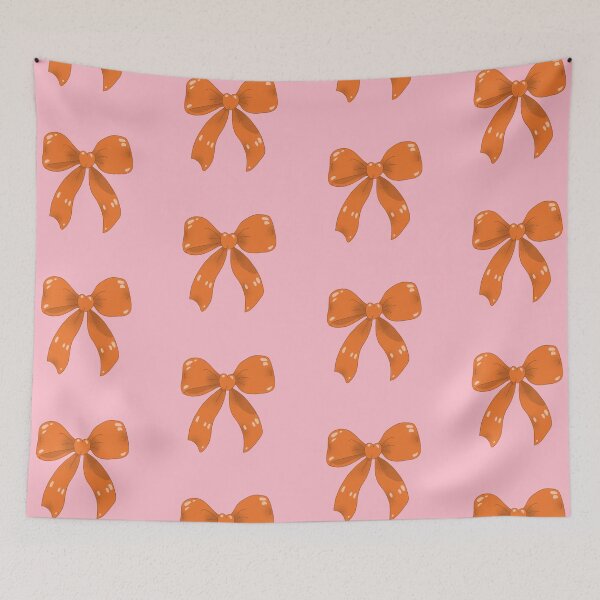 Aperçu de l'œuvre Coquette noeud en ruban orange créée et vendue par yellowflowerhut.