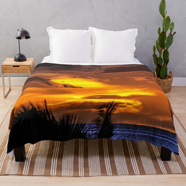 Item preview, Tropical Island Fiery-Hues Sunset Over Indigo Ocean designed and sold by DEC02.