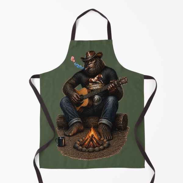Item preview, Vintage Bigfoot Campfire Guitar Americana designed and sold by FREENATION2026.