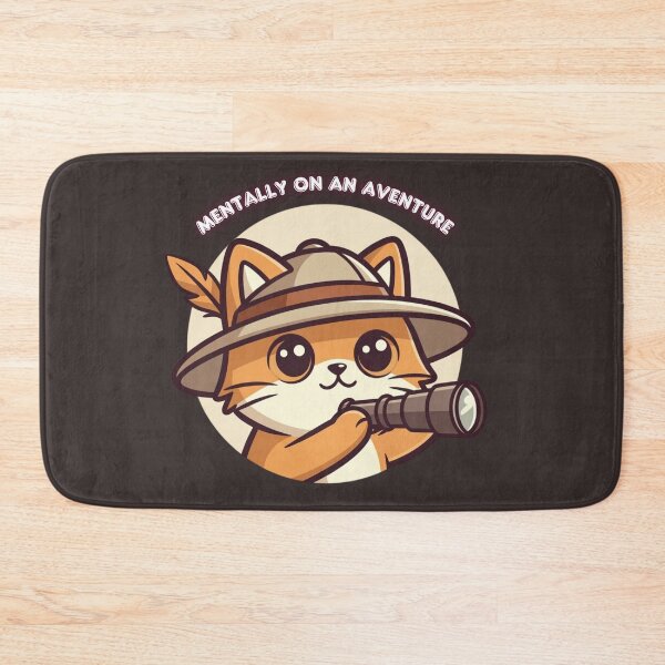 Item preview, Mentally on an Adventure Cute Explorer Cat Shirt designed and sold by Mousy17.