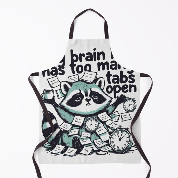 Item preview, My Brain Has Too Many Tabs Open Funny Raccoon Design | Overthinking Humor Gift designed and sold by GalleryPeak.