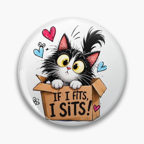 Item preview, If I Fits, I Sits! – Funny Cute Cat in a Box designed and sold by vansaidshop ⭐⭐⭐⭐⭐.