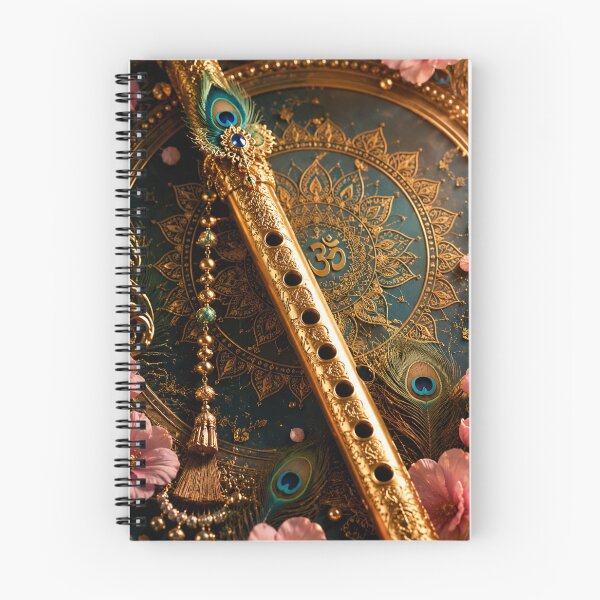 Item preview, Luxury Golden Flute Mandala Art | Spiritual Flute Design | Elegant Sacred Wall Art designed and sold by KeerthiCuteFind.
