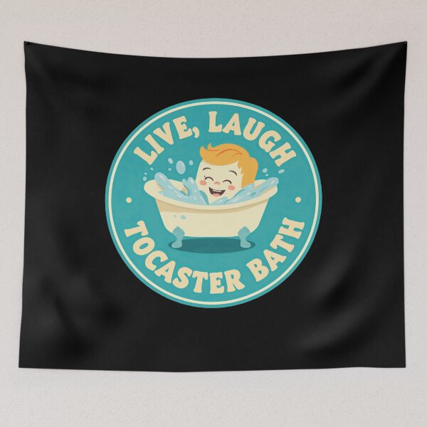Item preview, Live, Laugh Tocaster Bath Dark Humor Internet Meme designed and sold by RetroMini2026.