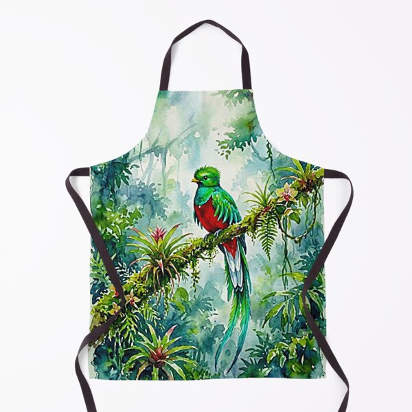 Item preview, Ethereal Watercolor Resplendent Quetzal Art - Pastel Cloud Forest Tropical Bird Print designed and sold by MT-Hub | Cute Aesthetic Art, Stickers & Phone Cases.