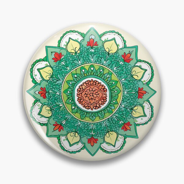 Item preview, Folk Mandala designed and sold by CharlottePlaceArt.