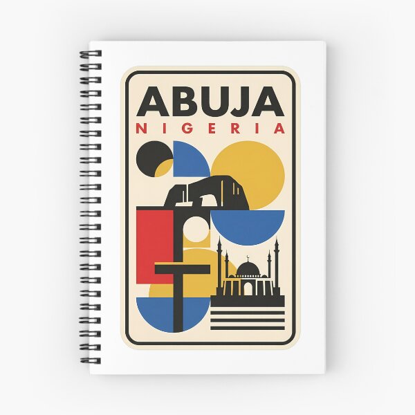 Item preview, Abuja Nigeria Geometric Abstract Landmark Travel Art designed and sold by k3rstman1.