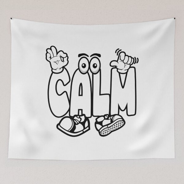 Item preview, Calm – Mindfulness Cartoon Character Retro Calm Design Gift for Meditation Fans  designed and sold by NFTWords.