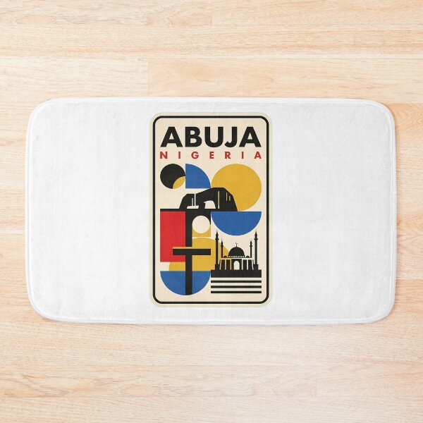 Item preview, Abuja Nigeria Geometric Abstract Landmark Travel Art designed and sold by k3rstman1.