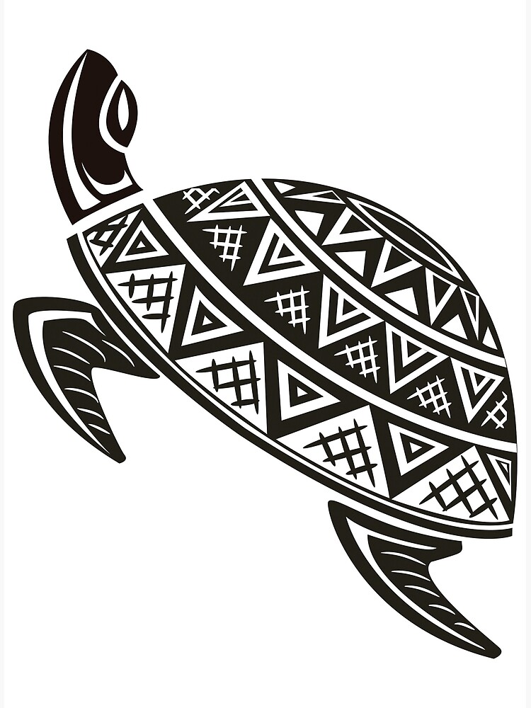 Black white abstract sea turtle art Canvas ocean animal Printmaking by  IrinJoyArt Art