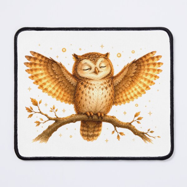 Item preview, Wise Owl Spreading Wings Golden Hour Sunflower designed and sold by AQUILAKREO.