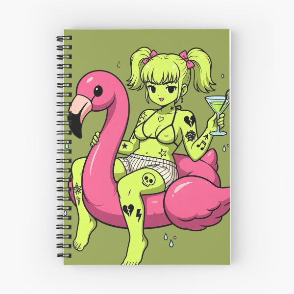 Item preview, “Brunch Witch Rides a Flamingo Into the Breakfast Apocalypse” designed and sold by Print Fiction.