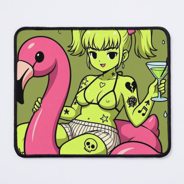 Item preview, “Brunch Witch Rides a Flamingo Into the Breakfast Apocalypse” designed and sold by Print Fiction.