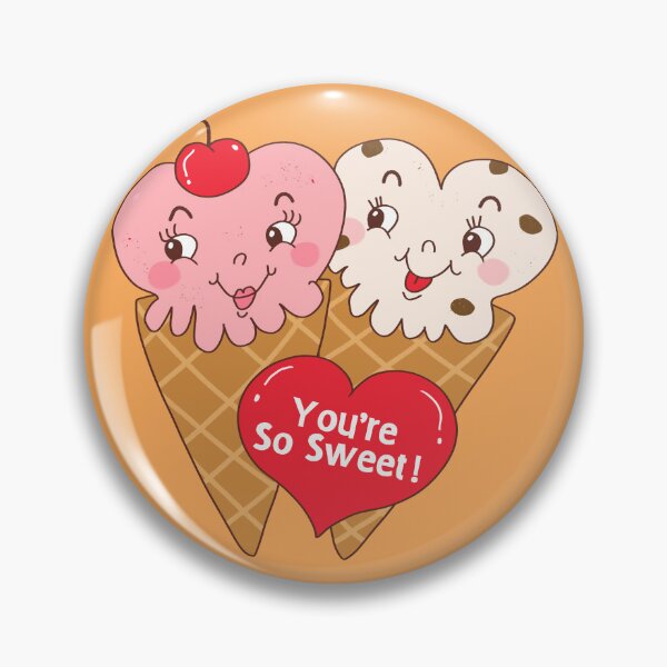 Item preview, You’re So Sweet Valentine Ice Cream Cones designed and sold by yellowflowerhut.