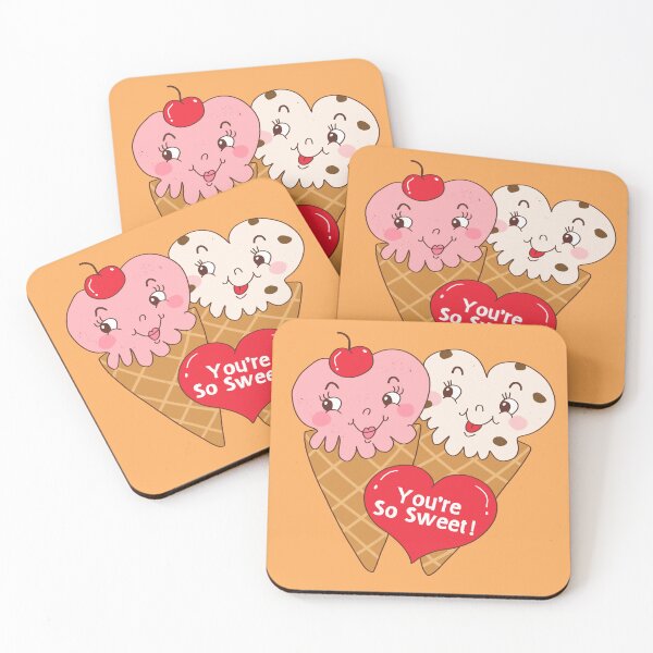 Item preview, You’re So Sweet Valentine Ice Cream Cones designed and sold by yellowflowerhut.