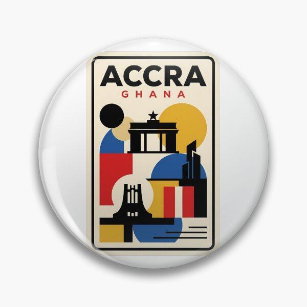 Item preview, Accra Ghana Independence Arch Retro Geometric Minimalist designed and sold by k3rstman1.