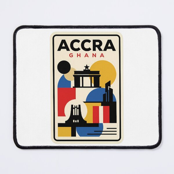 Item preview, Accra Ghana Independence Arch Retro Geometric Minimalist designed and sold by k3rstman1.