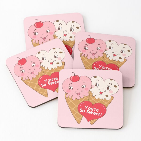 Item preview, You’re So Sweet Valentine Ice Cream Cones designed and sold by yellowflowerhut.