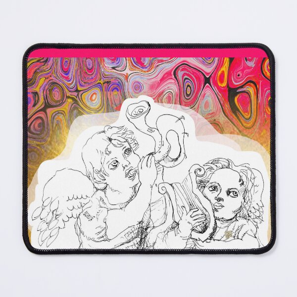 Item preview, Musical Angels (Original Ink Drawing by ACCI) designed and sold by VanyssaGraphics.