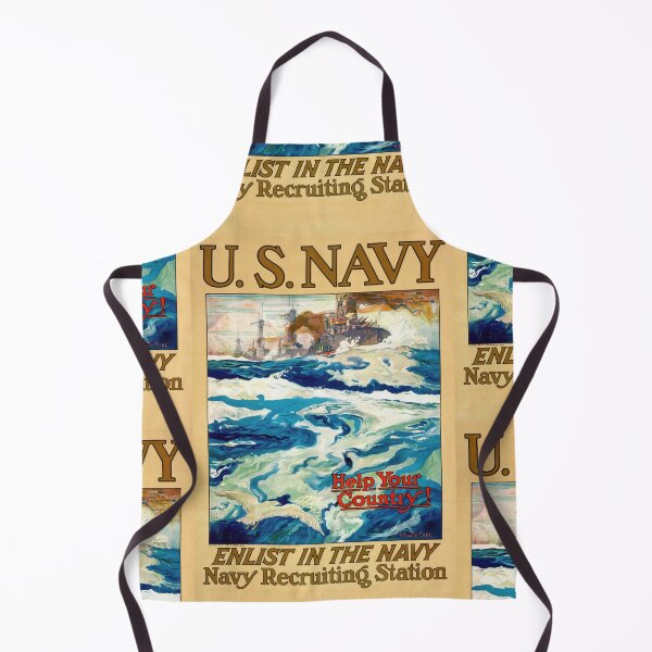Item preview, Vintage WWI U.S. Navy Recruitment Poster | Dramatic Naval Scene | Bold Colors & Patriotic Call to Action | Marine Art Print designed and sold by artofuniverse.